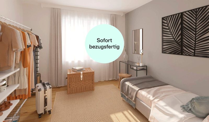 Bezugsfertige Ferienwohnung mit Balkon, zwei Bäder und Außenstellplatz